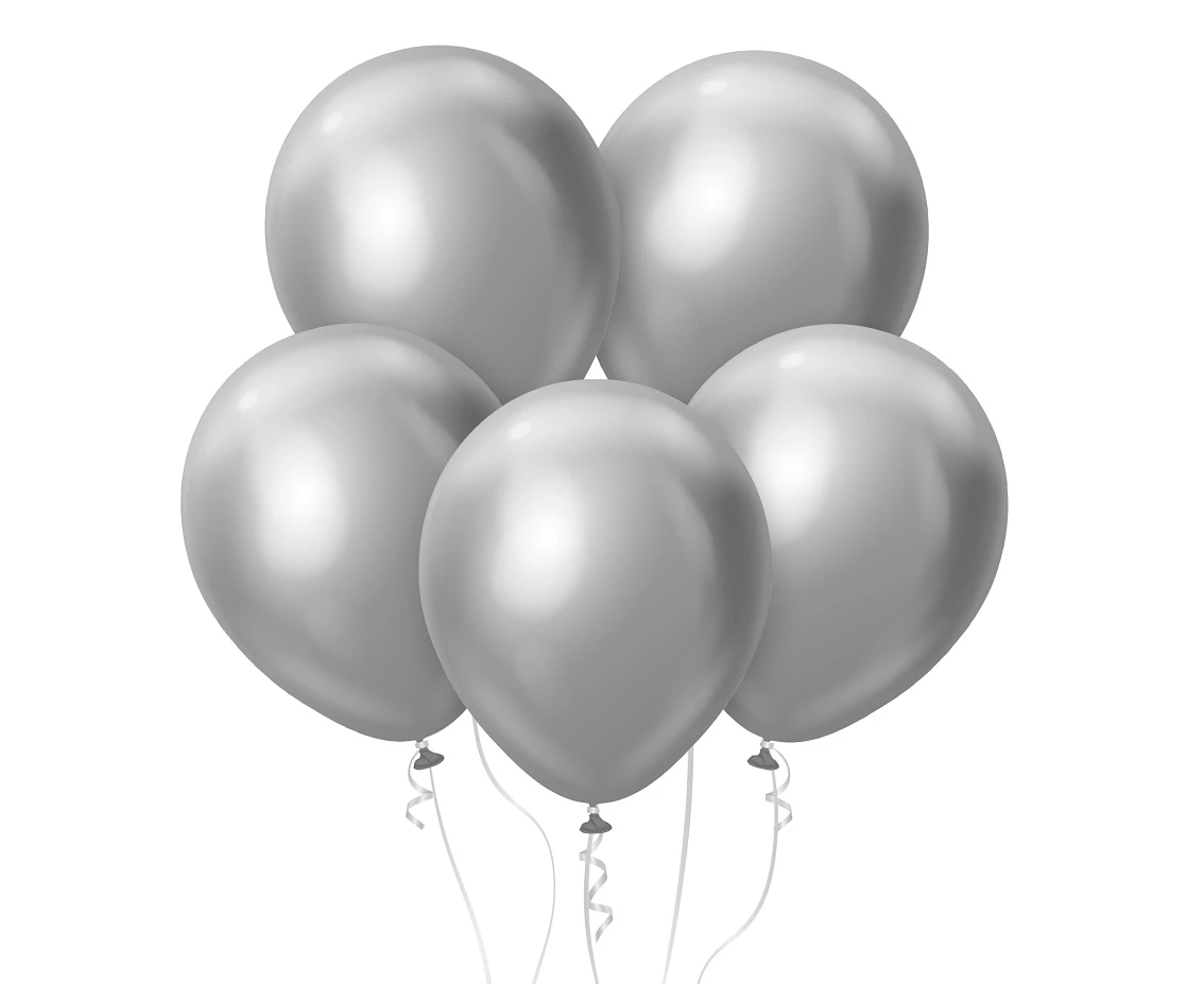 Balloons 18" Mirror silver, 25 pc.